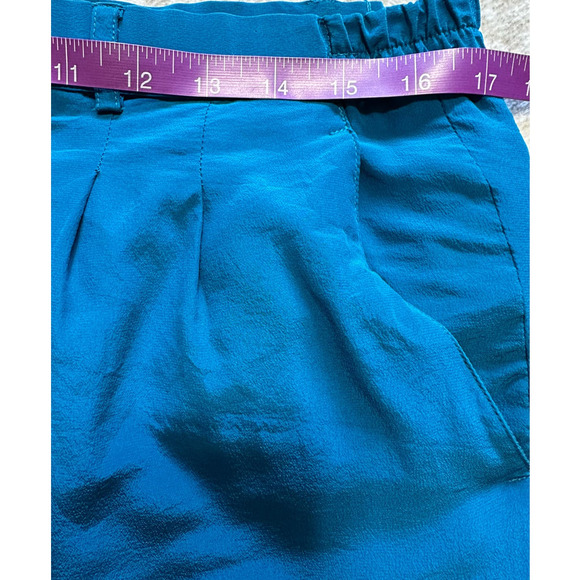 Pronti Collection by Phita Vintage Teal Blue Silk Pants, Size L - Picture 5 of 7